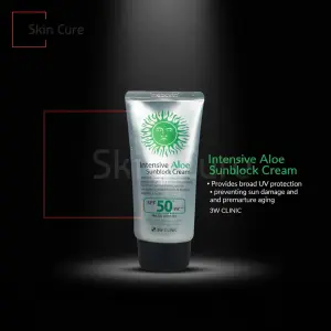 3W Clinic Intensive Aloe Sunblock Cream SPF 50+ PA+++ - 70ml